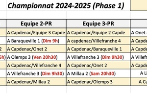 Championnat Départemental 2024-2025 (Phase 1)