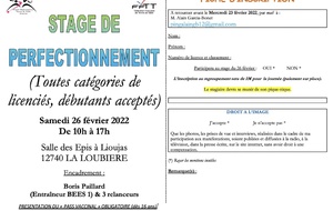 Stage organisé par le Comité Départemental Aveyron